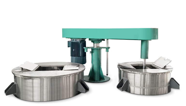 可用于一機兩缸的分散機（帶平臺）