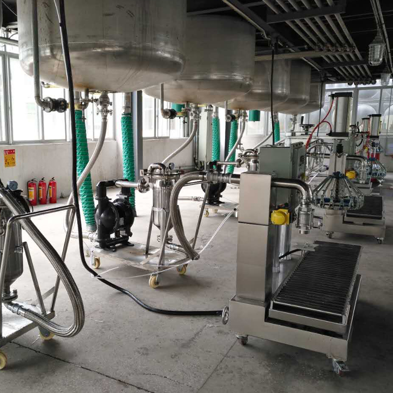 江門 廠房 膠粘劑生產(chǎn)線 罐裝及壓蓋機整套化工設備(圖1)